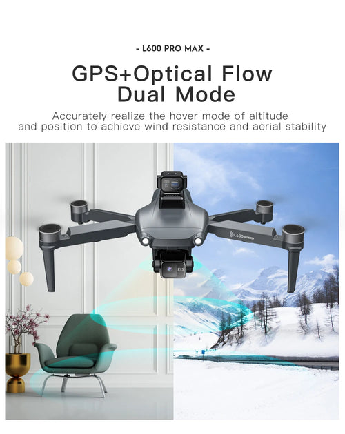 Load image into Gallery viewer, 2025 New L600 PRO MAX GPS Drone 5KM 4K Professional HD Dual Camera 3-Axis Gimbal 360 Obstacle Avoidance Brushless Quadcopter Toy
