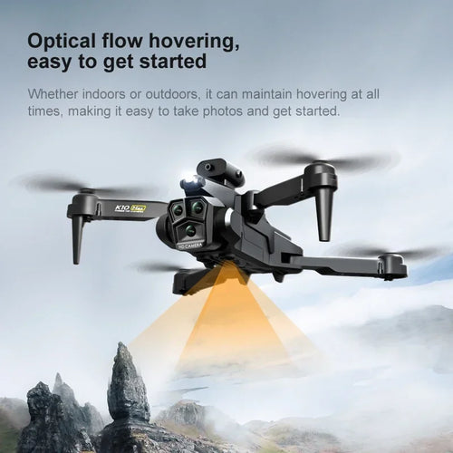 Load image into Gallery viewer, New K10Max Mini Drone 4K Professinal Three Camera Wide Angle Optical Flow Localization Four-way Obstacle Avoidance RC Quadcopter
