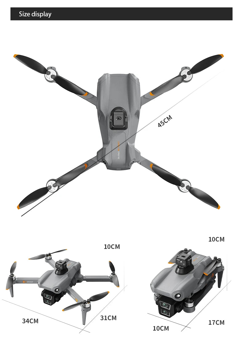 L300 Ultra Professional Drone 4K HD Wide Angle Camera 5G GPS WiFi FPV  RC Drone 360° Quadcopter Toys for Obstacle Avoidance