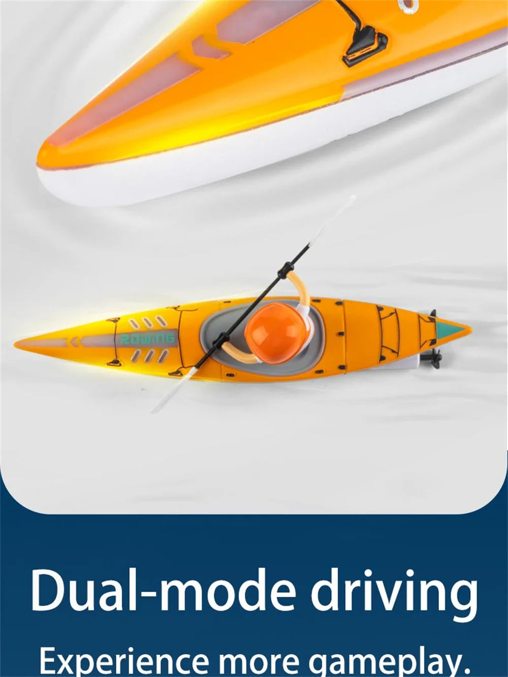 HC-810 RC Boat RTR 2.4G 15km/h Brushed Motor Paddle Remote Control Rowing LED Lights 360 Driving Dual Modes Waterproof Ship