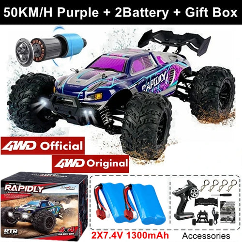 Load image into Gallery viewer, 1:16 80km/h Brushless RC Drift Car With LED Lights 4WD Electric High Speed Racing Remote Control Monster Truck for Kids Adults
