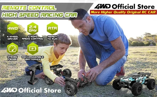 Load image into Gallery viewer, 1:16 80km/h Brushless RC Drift Car With LED Lights 4WD Electric High Speed Racing Remote Control Monster Truck for Kids Adults
