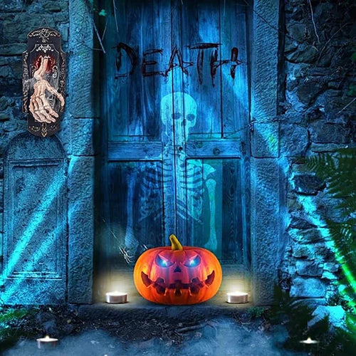 Load image into Gallery viewer, Halloween Funny Doorbell Induction Spray Doorbell Sound Induction Venue Layout Haunted House Halloween Terror
