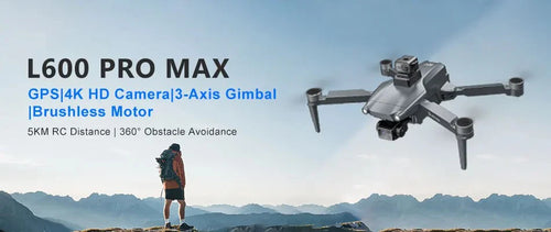 Load image into Gallery viewer, 2025 New L600 PRO MAX GPS Drone 5KM 4K Professional HD Dual Camera 3-Axis Gimbal 360 Obstacle Avoidance Brushless Quadcopter Toy
