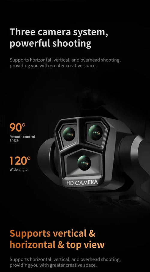 Load image into Gallery viewer, New K10Max Mini Drone 4K Professinal Three Camera Wide Angle Optical Flow Localization Four-way Obstacle Avoidance RC Quadcopter
