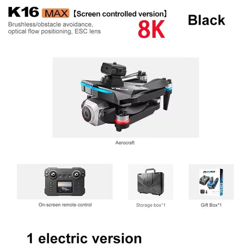 Load image into Gallery viewer, K16 Uav Aerial Photography 8K High-Definition Camera Screen Controlled Version Foldable Four-Axis Remote Control Aircraft Toys
