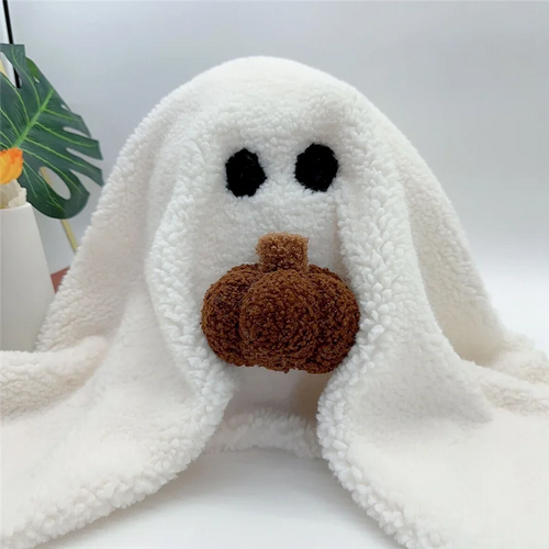 Load image into Gallery viewer, Ghost with Pumpkin Pillow, Halloween Ghost with Pumpkin Pillow, Soft Stuffed Halloween Ghost Plush
