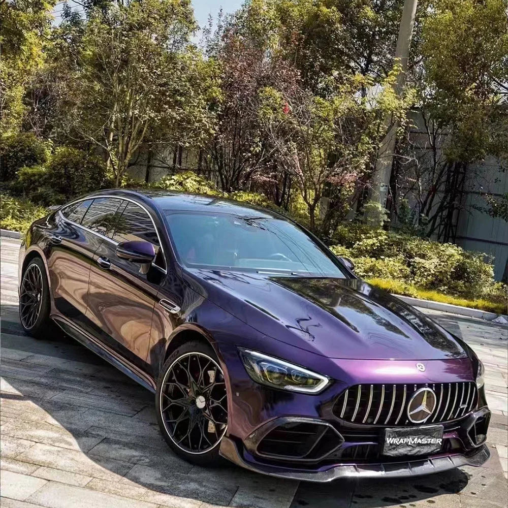Midnight Purple Car Wrap Companies Glossy Metallic Vinyl Car Body Film