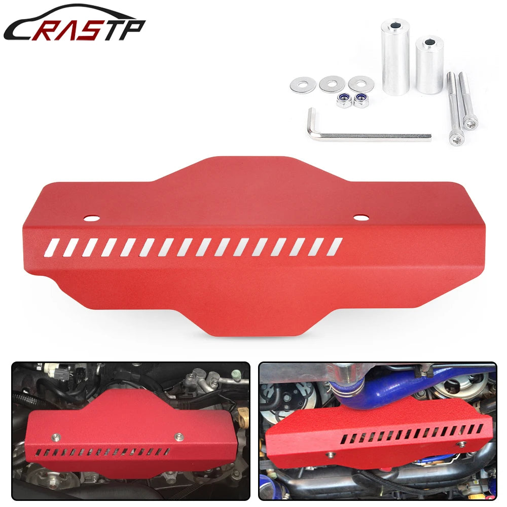 RASTP-Alternator Pulley Belt Cover Aluminum For Perrin Subaru Impreza 02-14 WRX 04-17 STi RS-EM1087