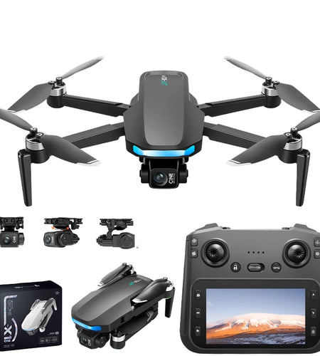 New S-X1 Quadcopter Drone: 4K Camera, 3-Axis Gimbal w/EIS, 5G GPS | Pro Aerial Photo Gift with Foldable Design