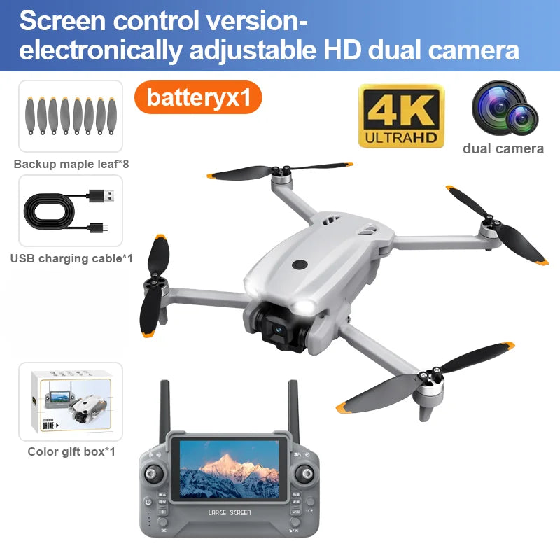 New LF812 Drone FPV Professional HD Aerial 8K Dual Camera Large Screen Remote No Phone Obstacle Brushless Foldable RC Quadcopter
