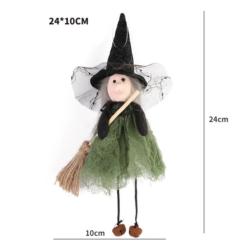 Load image into Gallery viewer, Halloween Ghost Festival Witch Figurine Hanging Doll DIY Decoration Pendant Ornaments for Party Haunted House Decorate Props
