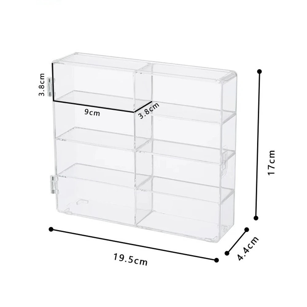 Acrylic Car 1pc Display case 1:64 For Kids holds 8 cars