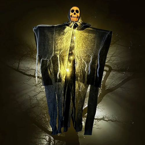 Load image into Gallery viewer, 1pcs Halloween Glowing Skull Skeleton Gauze Hanging Ghost Home Outdoor Garden Decoration Halloween Party Horror Ghost Props 2025
