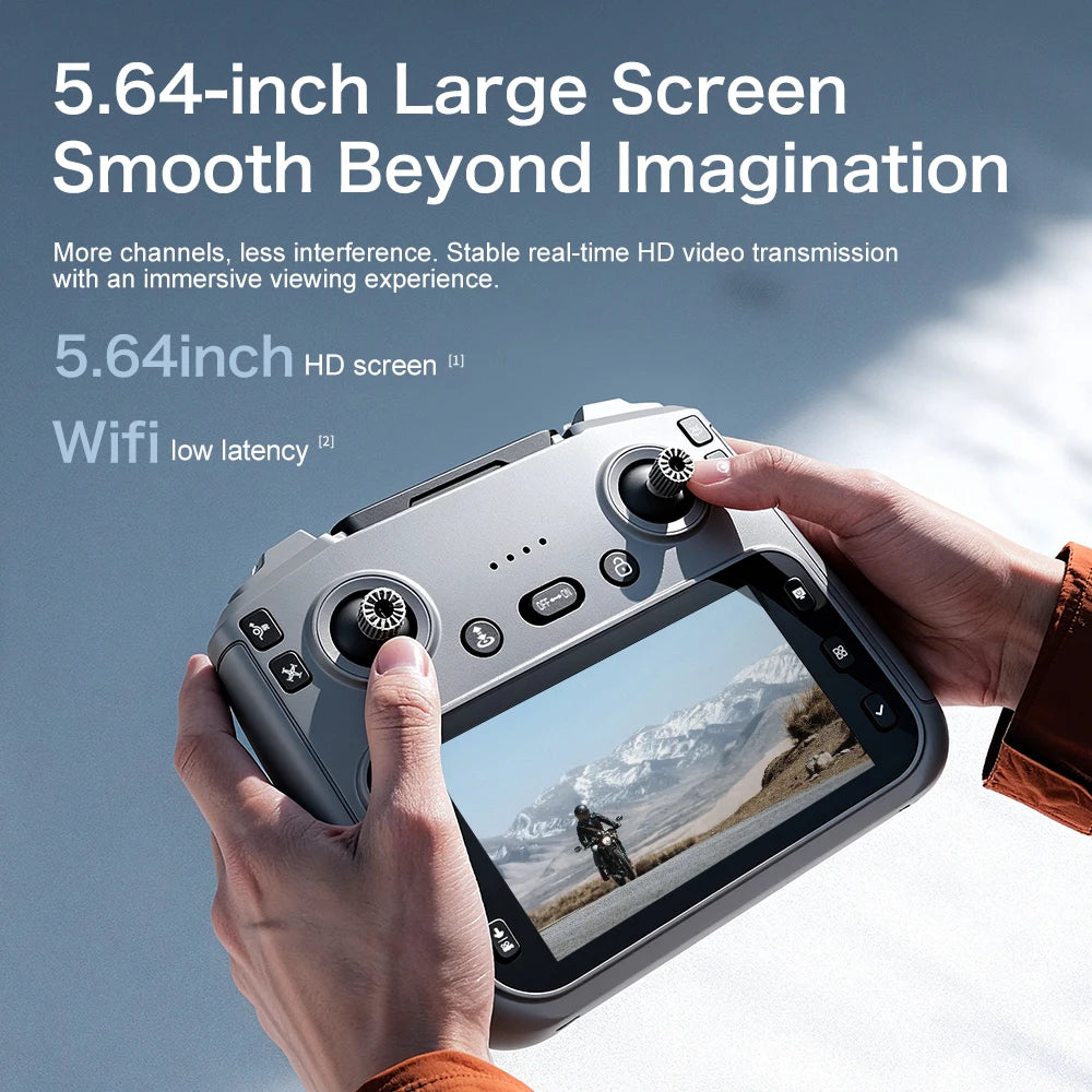 GT50 Drone 4.3-Inch Screen Remote Control 8K EIS 183g Lightweight Beginner Foldable GPS Quadcopter for Adults Travel