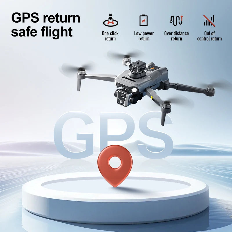 K19 MAX RC Drone 8K HD Panorama Shot 360° Laser Obstacle Avoidance GPS Positioning Airdrop Device RC Drone Boy Adults Toys Gifts