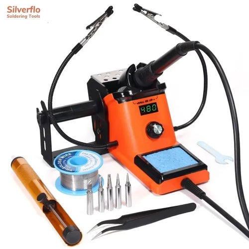 Load image into Gallery viewer, YIHUA 926LED-III Digital Electric Soldering Iron Kit with Helping Hands 960I Adjustable Temperature Portable Soldering Station
