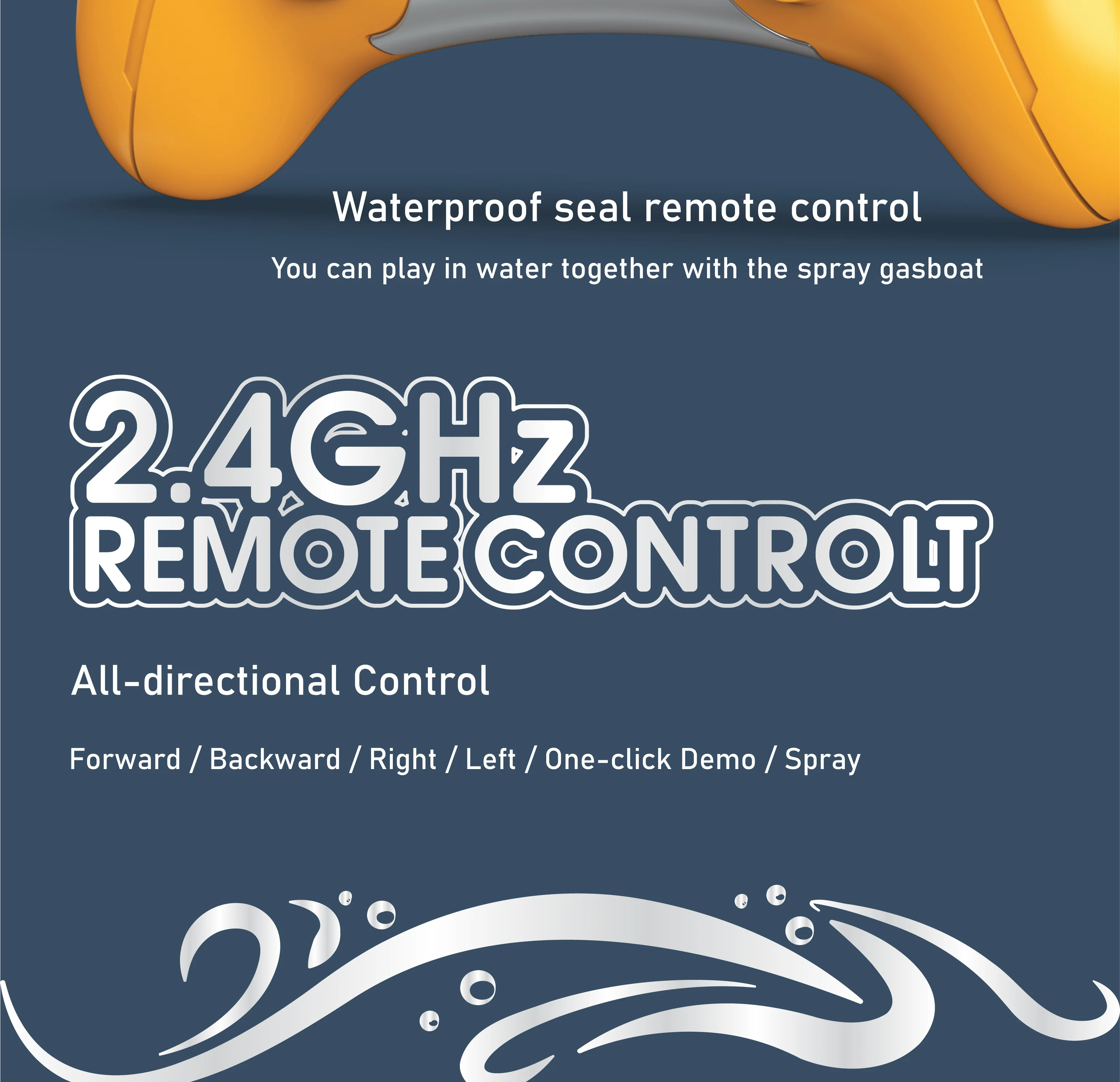 2.4GHz Rc Boat Toys Remote Control Boat Waterproof Spray Swimming Pool Bathing RC Steamboat For Boys And Girls Children Gift