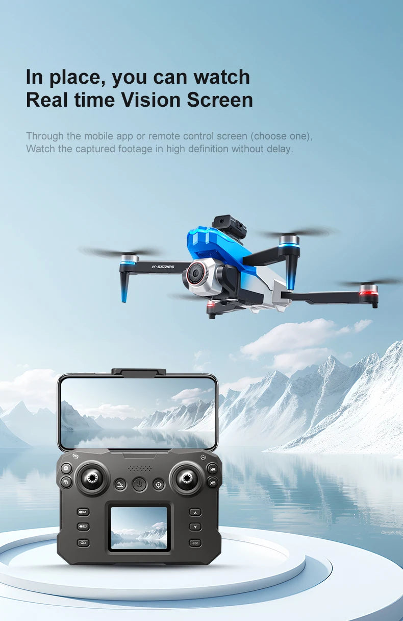 K16 Uav Aerial Photography 8K High-Definition Camera Screen Controlled Version Foldable Four-Axis Remote Control Aircraft Toys