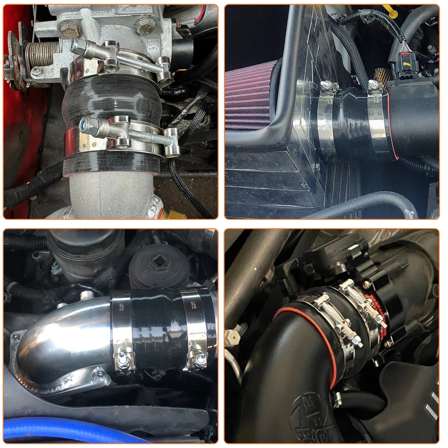 Air Intake Silicone Hump Hose ID 38-83mm For Water Radiator Tube Air Intake High Pressure Rubber Joiner Turbo Silicone Hump Pipe