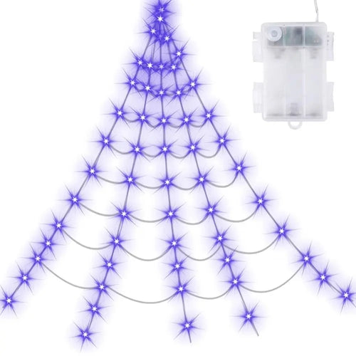 Load image into Gallery viewer, 8 Modes Halloween Spider Web Lights Waterproof Glow LED Spider Net 5m Triangle Luminous Halloween Spider Indoor Outdoor
