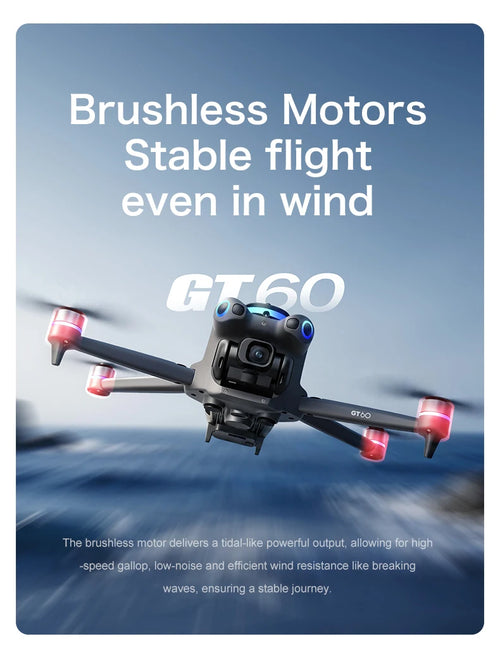 Load image into Gallery viewer, GT60 4K GPS Drone Professional with  4.5Inch Screen WiFi FPV Aerial Photography 360° Obstacle Avoidance Quadcopter Airdrop Toys
