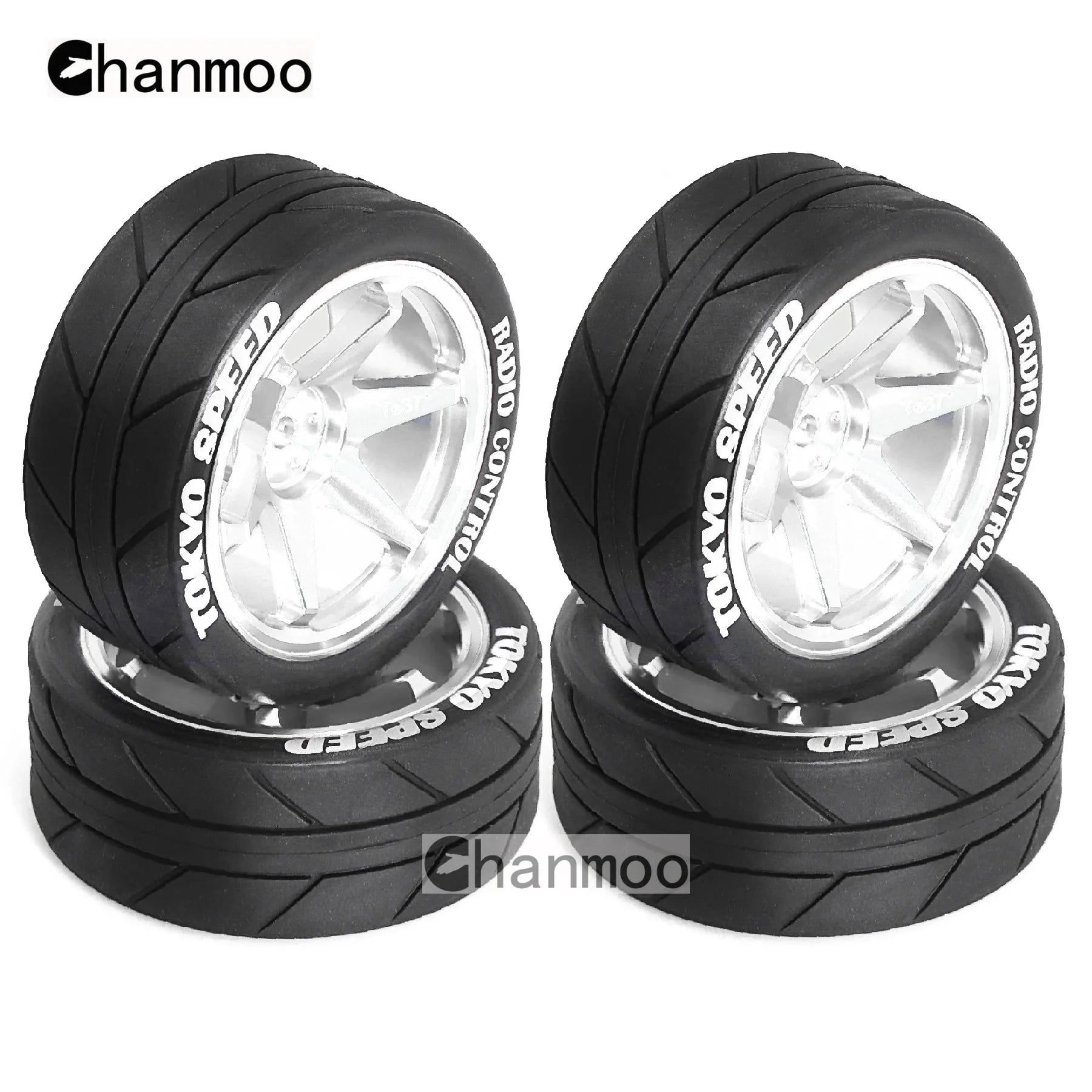 1/10 RC Racing Wheels Tires Metal Wheel Rims Hub12mm Hex for 1:10 RC On Road Car Tamiya TT01 TT02 XV01 XV02 PTG-2 HSP HPI Kyosho