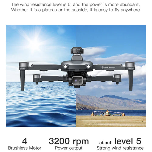 Load image into Gallery viewer, 2025 New L600 PRO MAX GPS Drone 5KM 4K Professional HD Dual Camera 3-Axis Gimbal 360 Obstacle Avoidance Brushless Quadcopter Toy
