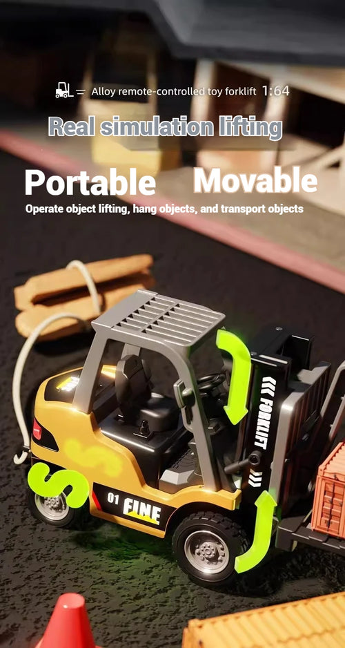 Load image into Gallery viewer, 1/64mini RC Cars Mobile Bluetooth remote control dual model Three speed adjustable alloy engineering vehicle toy kid RC car gift
