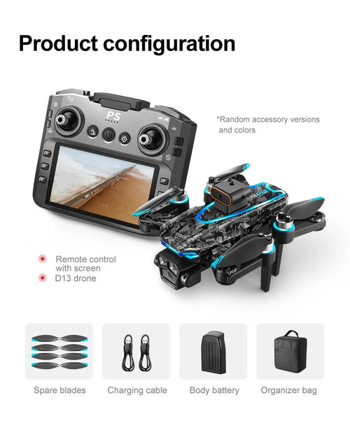 Load image into Gallery viewer, New D13 Drone 4K with Screen Remote Control Professional Brushless Motor Laser Obstacle Avoidance Foldable Quadcopter RC Toy
