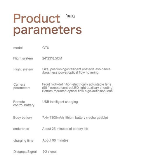 Load image into Gallery viewer, New GT6 Drone 8K Professional HD Dual Camera GPS Smart Return 5G WIFI Obstacle Avoidance Brushless Foldable Quadcopter Dron
