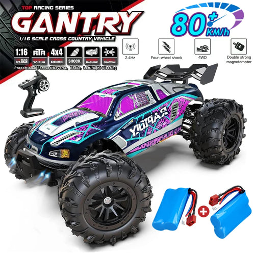 Load image into Gallery viewer, 1:16 80km/h Brushless RC Drift Car With LED Lights 4WD Electric High Speed Racing Remote Control Monster Truck for Kids Adults
