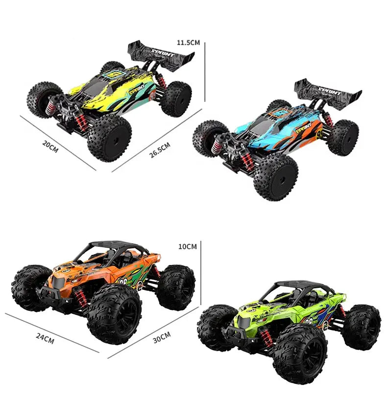 1:16 4WD RC Car 60KM/H Or 36KM/H With LED 2.4G Remote Control Cars High Speed Drift Monster 4x4 Truck For Kids VS Wltoys 144001