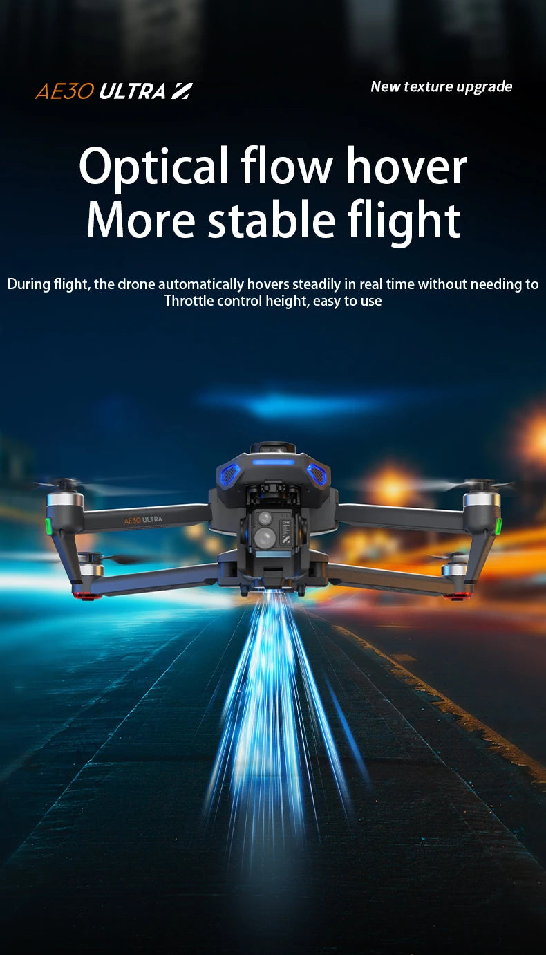 AE30 Ultra GPS Drone 4K Profesional HD Camera 3-Axis Gimbal Brushles Airdrop RC Quadcopter 5.5inch Screen Control Fishing Drones