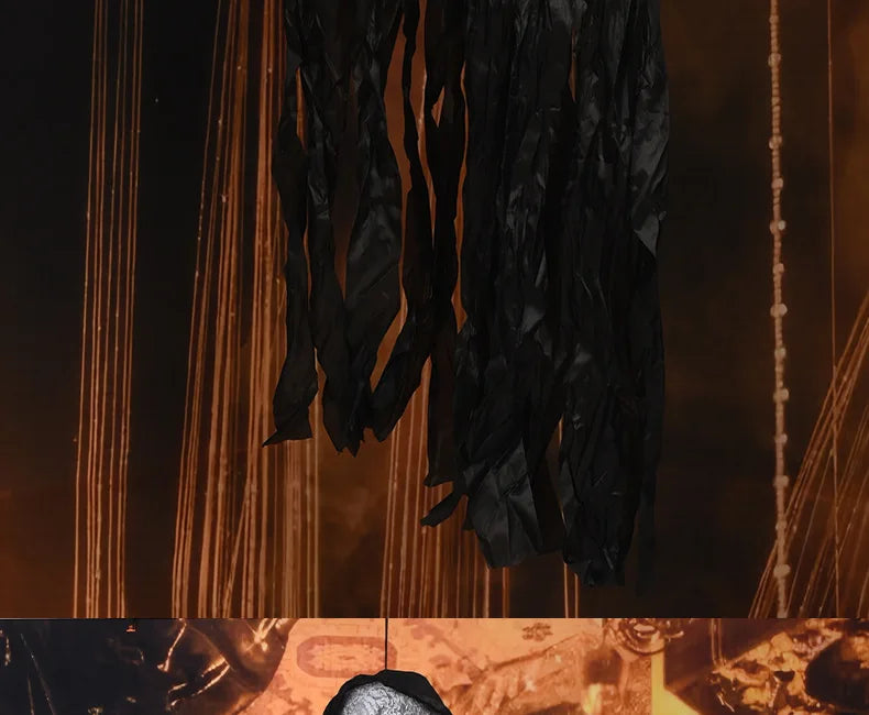 Halloween Decoration Screaming Scarecrow Ghost Voice-controlled Glowing and Sound-emitting Pendant Setting Up Props