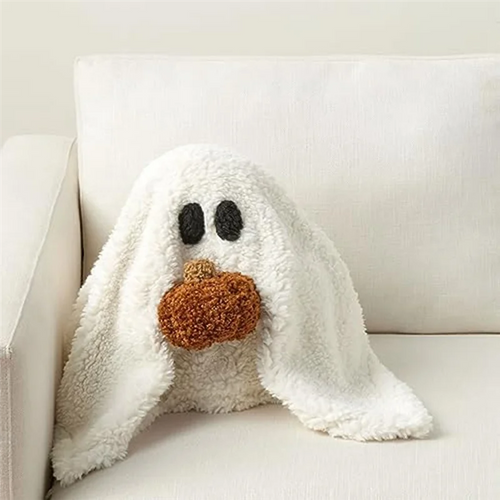 Load image into Gallery viewer, Ghost with Pumpkin Pillow, Halloween Ghost with Pumpkin Pillow, Soft Stuffed Halloween Ghost Plush
