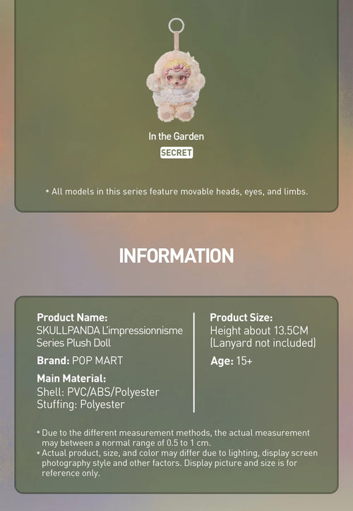 Load image into Gallery viewer, POP MART SKULLPANDA L’impressionnisme Series Plush Doll Blind Box 1PC/9PCS Mystery Box Limited to 2pc/2set per order
