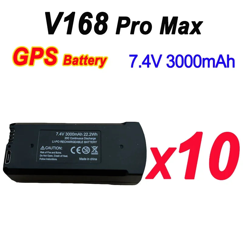 V168 Pro Max Battery 7.4V 3000mAh Original Battery V168 Dron 3.7V 2000mAh For V168 RC Quadcopter Spare Battery Parts Accessories