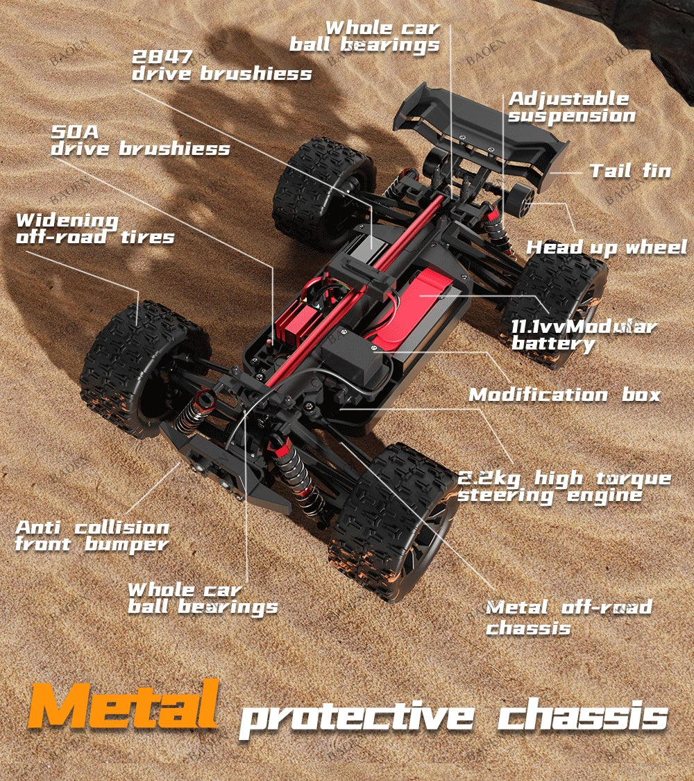 PRO 85KM/H High Speed RC Car Brushless 4WD Off-Road Drift Remote Control Car 1:16 Professional Racing Cars SCY9522 50KM/H