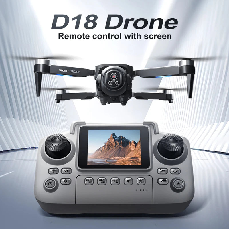 D18 GPS Drone 8K Aerial HD Dual Camera Intelligent Obstacle Avoidance Brushless Power 5G WIFI GPS Return Screen RC Drone