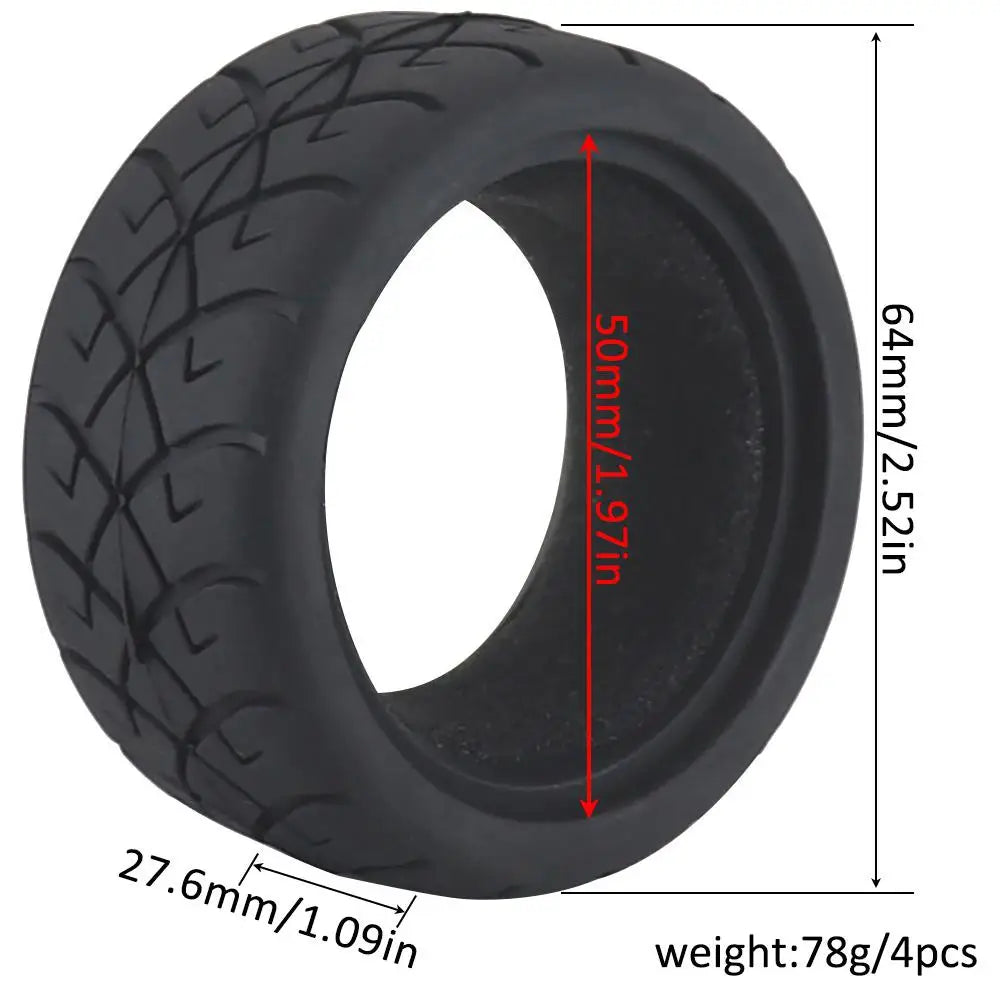 1:10 On-road Car Tires 63-68mm High Grip Rubber Tyre Hot Melt Tire Hsp 94123 Hpi Himoto Fw06 Tt01 Abrasion Resistant Racing Car