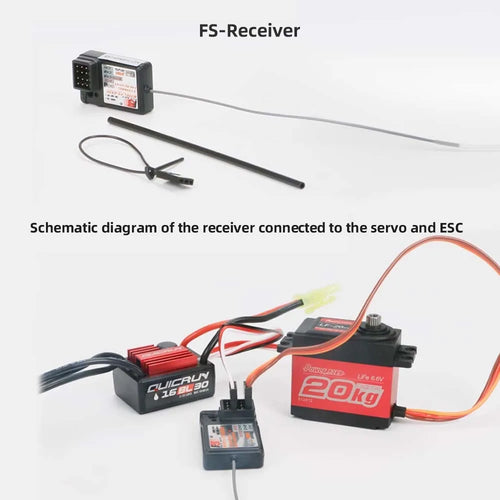 Load image into Gallery viewer, FlySky GT3B FS-GT3B 2.4G 3CH transmitter RC System Gun Controller with FS GR3E Receiver For RC Car Boat with LED Screen
