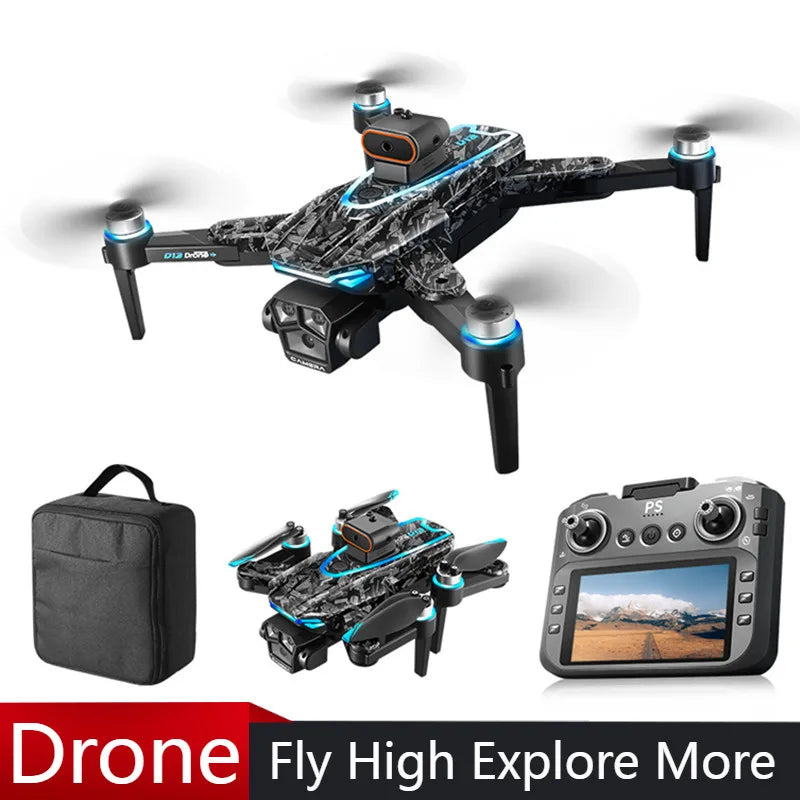 New D13 Drone 4K with Screen Remote Control Professional Brushless Motor Laser Obstacle Avoidance Foldable Quadcopter RC Toy