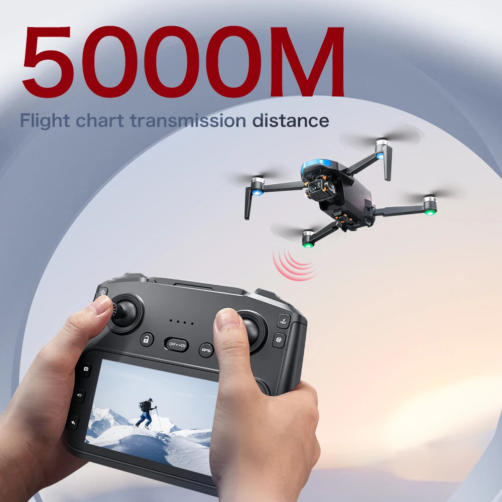 New S-X1 Quadcopter Drone: 4K Camera, 3-Axis Gimbal w/EIS, 5G GPS | Pro Aerial Photo Gift with Foldable Design