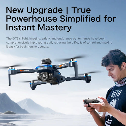 Load image into Gallery viewer, GT8 Drone 6K /8K HD Camera Obstacle Avoidance Aerial Photography Brushless Drone with Screen Foldable RC Drone four-axis Drone
