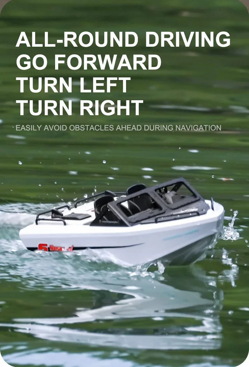 Toy Boat 1/12 Remote Control Go Kart 2.4G High-Speed Vortex Spray Brushless Water Electric Cool Boy Ship Model