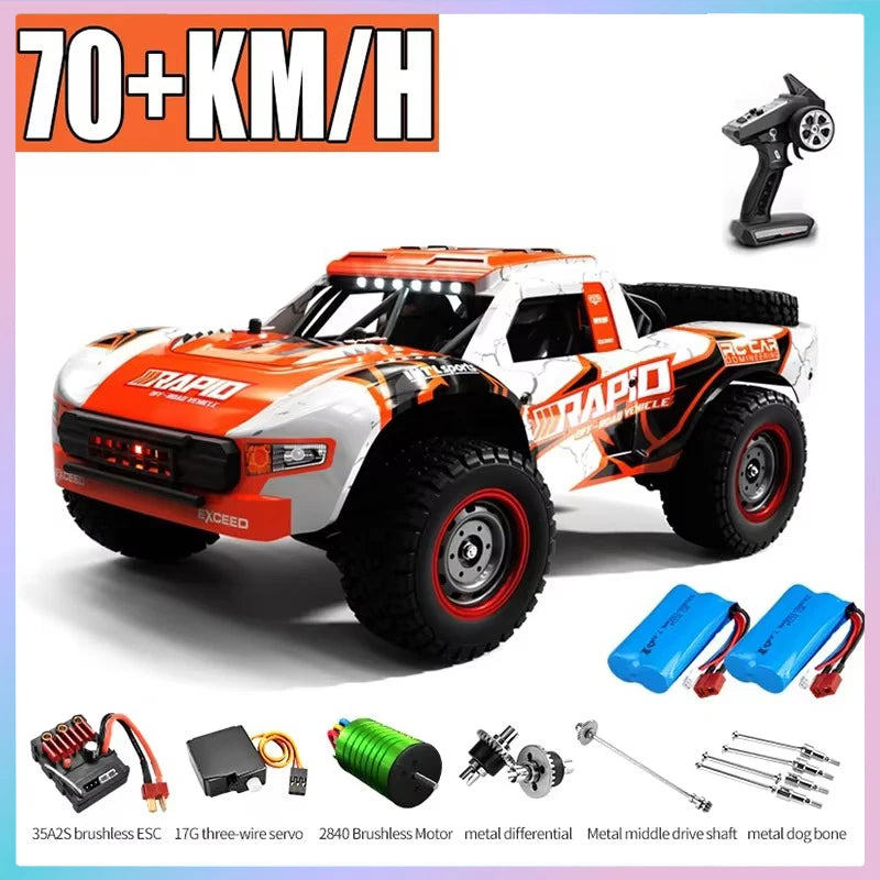 Rc Car Off Road 4x4 50km/h or 70km/h High Speed Brushless Motor Monster Truck 1/16 Desert/Snow Racing Drift Cars Toys for Boys