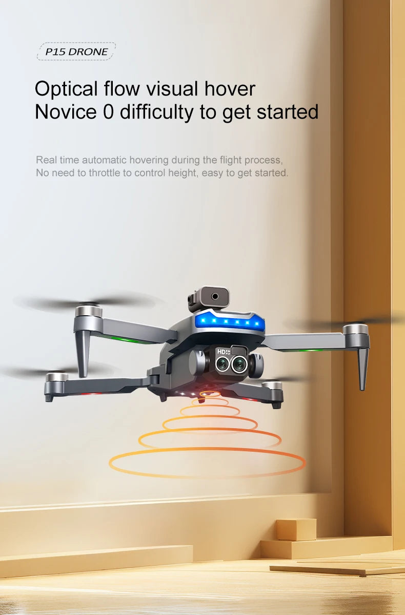P15 Screen Control Drone 8K Professional Camera HD Aerial Photography Dual-Camera Omnidirectional Obstacle Avoidance Drone