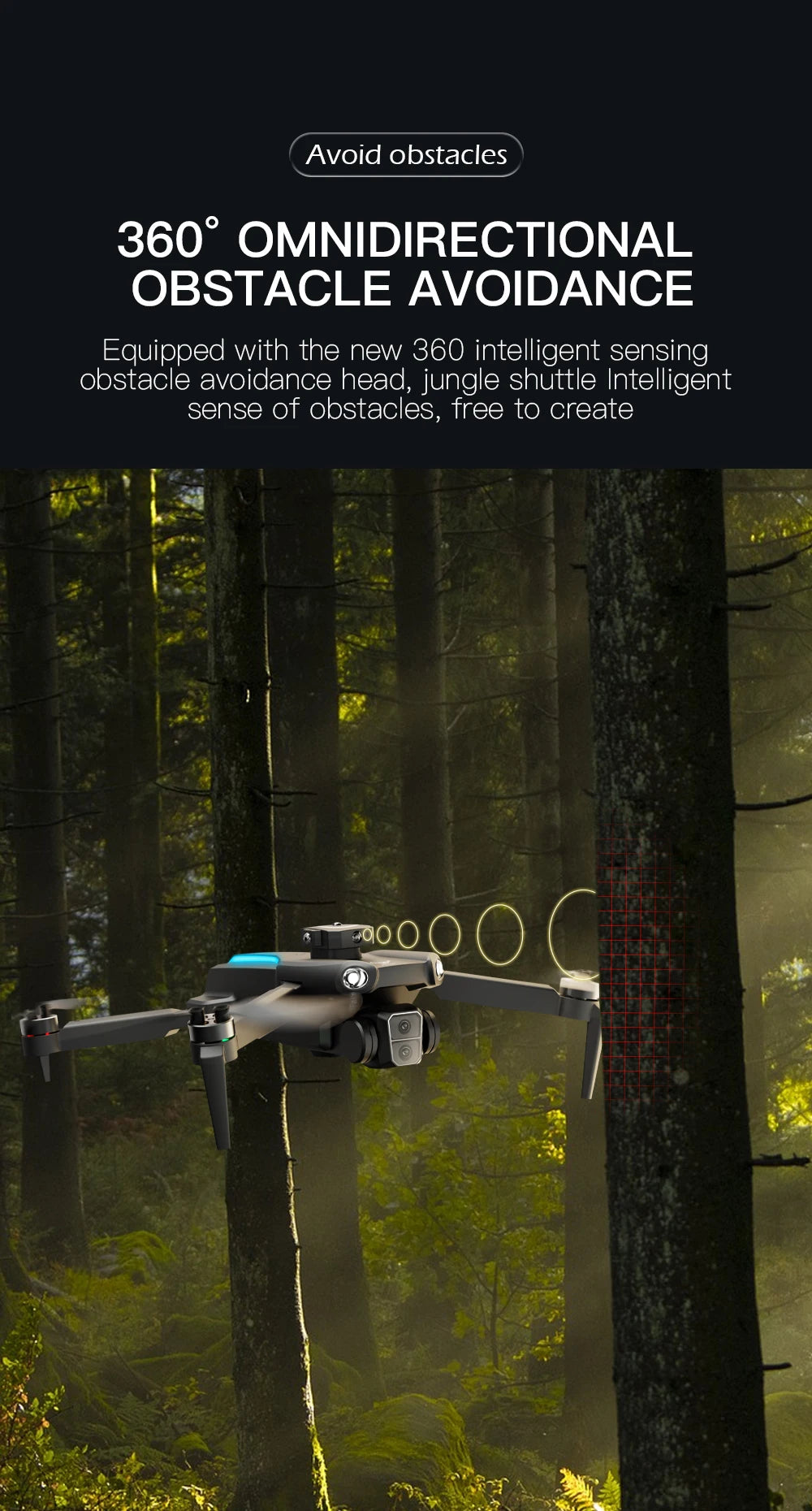 SG109 Pro Mini  Drone 8K Profesional with HD Camera 5G WiFi GPS Folding 4-Axis anti Shake Gimbal Brushless Motoror Quadcopter Ne