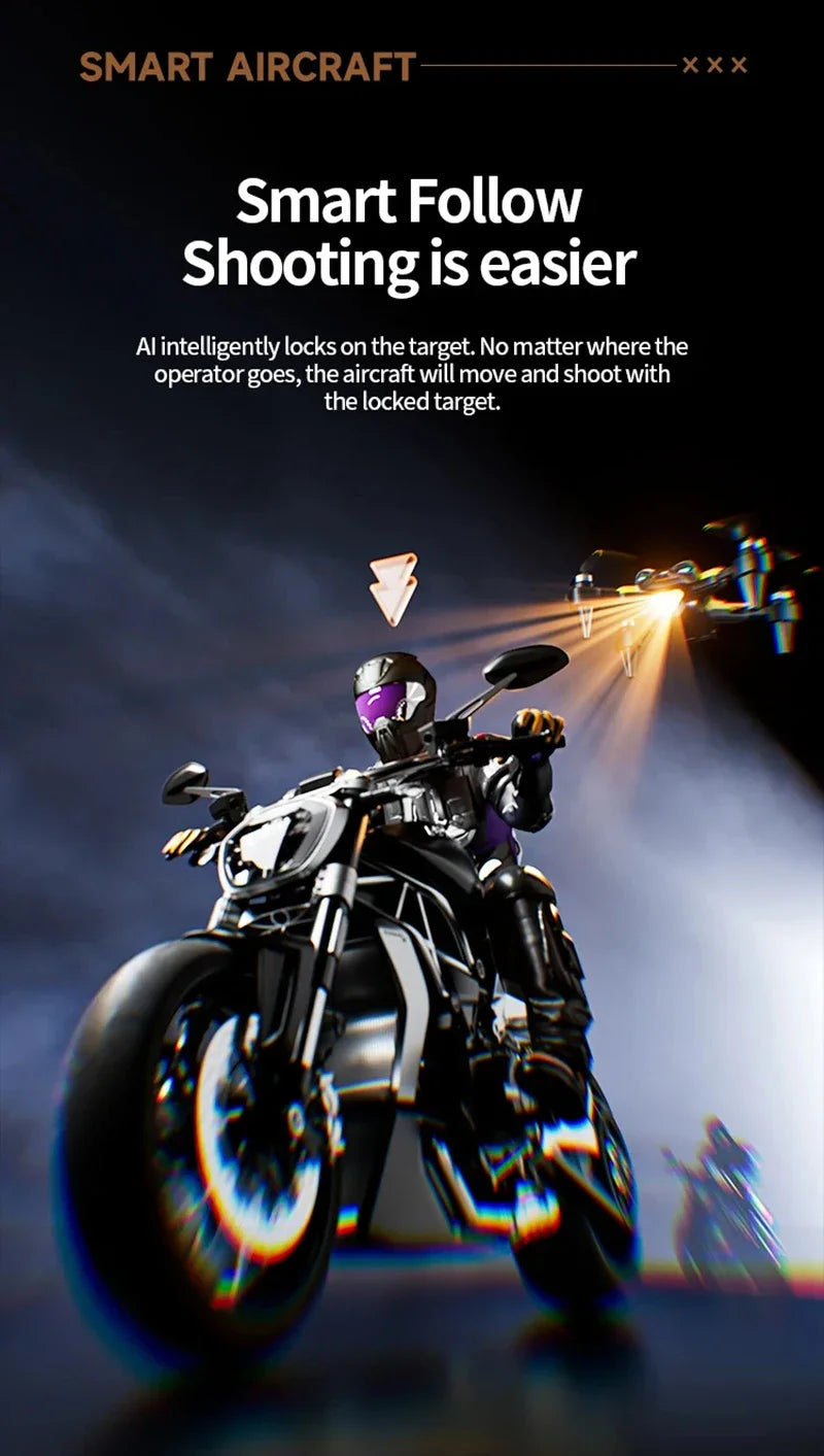 M5 Drone Professional 8K Wide-Angle HD Triple Camera WiFi FPV Height Hold RC Drone Aircraft Quadrotor Adult Children's Toys Gift